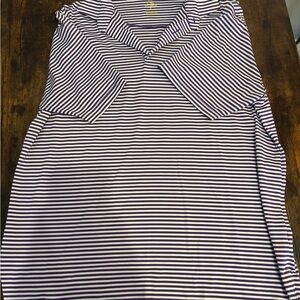 Rhoback Purple and White Striped Shirt